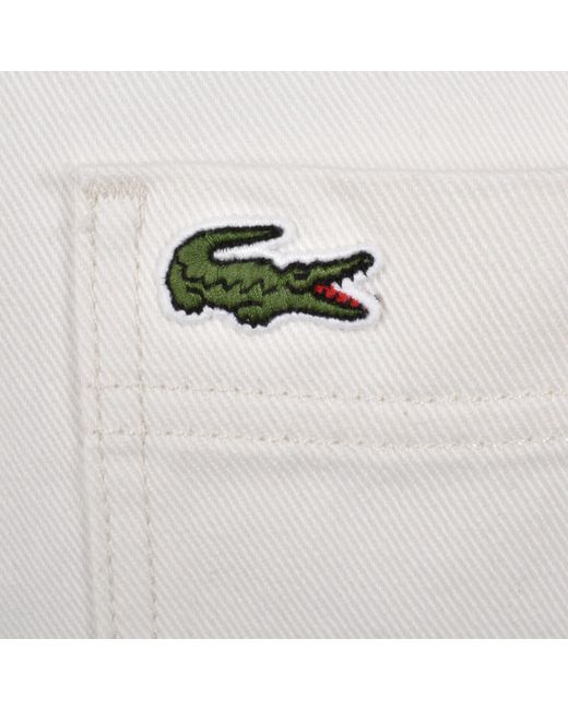 Lacoste White Long Sleeved Woven Shirt for men