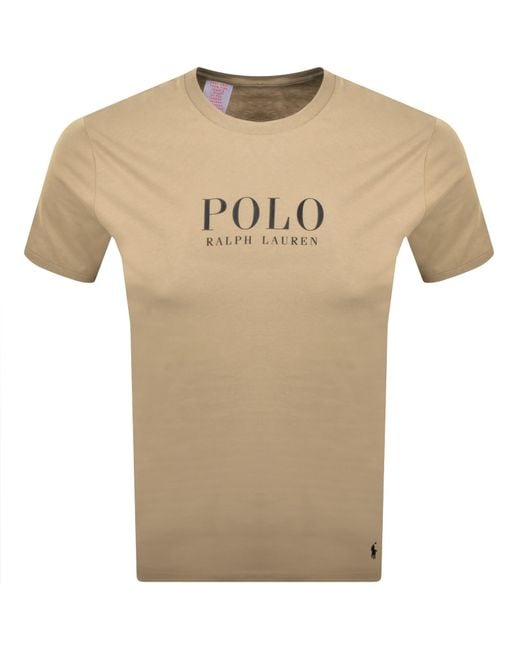 Ralph Lauren Natural Logo Crew Neck T Shirt for men