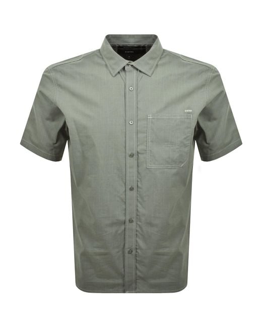G-Star Green G-Star Pocket Short Sleeve Shirt for men