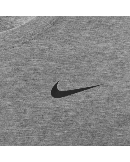 Nike Gray Training Dri Fit Logo T Shirt for men
