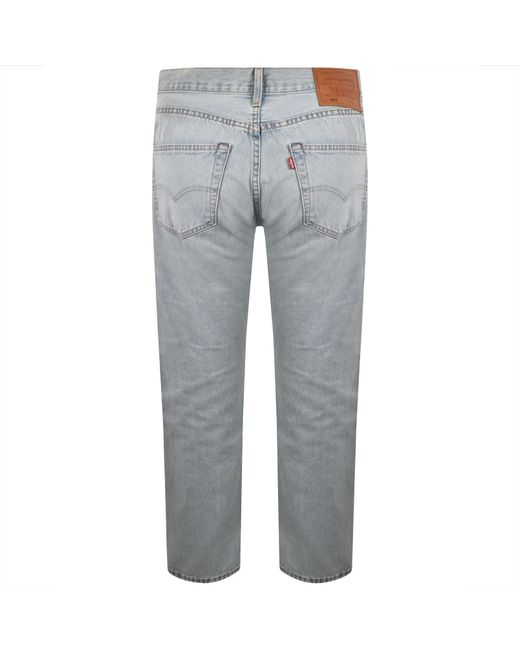 Levi's Gray 501 Original Jeans Light Wash for men