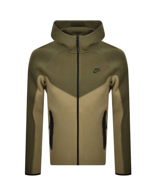 Nike Green Sportswear Tech Full Zip Hoodie for men