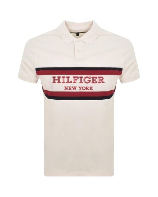Tommy Hilfiger Natural Colourblock Polo T Shirt for men