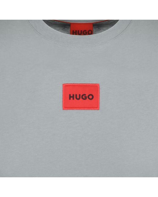 HUGO Gray Diragolino212 T Shirt for men