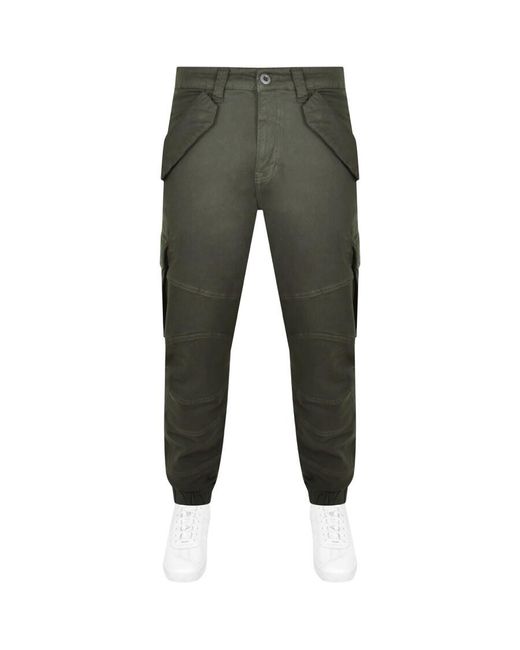 Alpha Industries Green Combat Cargo Trousers for men