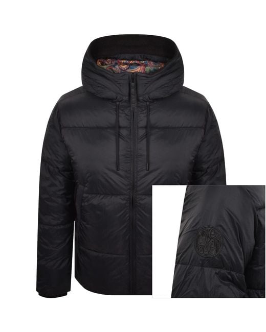 Pretty Green Black Stiperstone Puffer Jacket for men