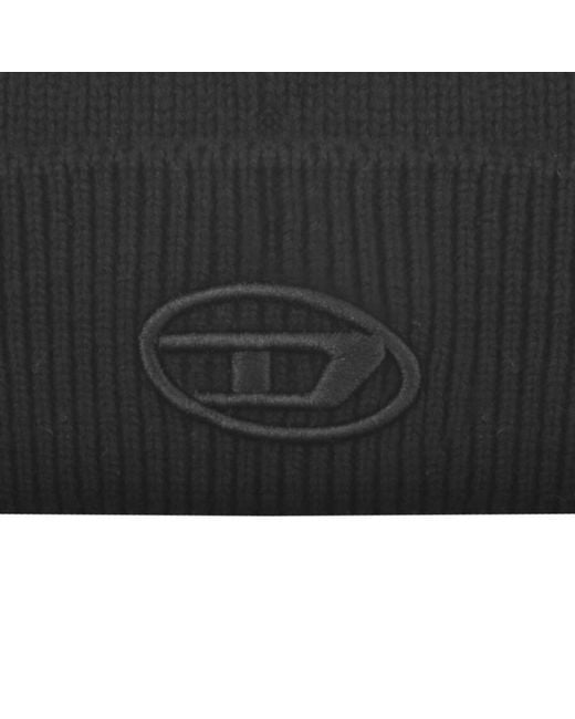 DIESEL Black K Coder Fully Beanie Hat for men