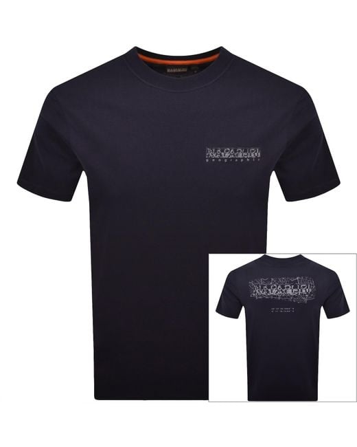 Napapijri Blue S-Turrach T Shirt for men
