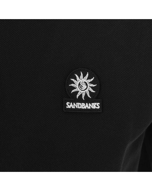 Sandbanks Black Badge Logo Polo T Shirt for men