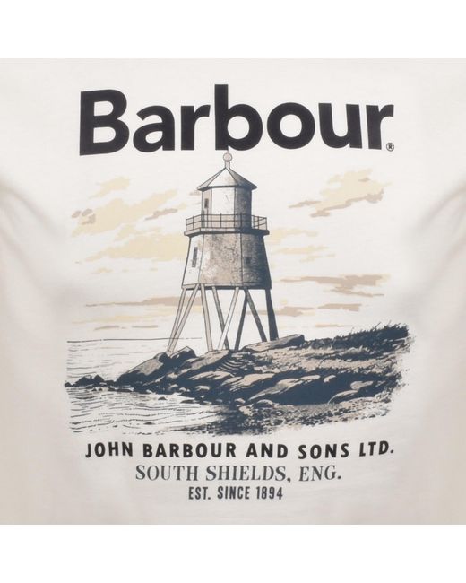 Barbour Gray Harbourside T Shirt for men