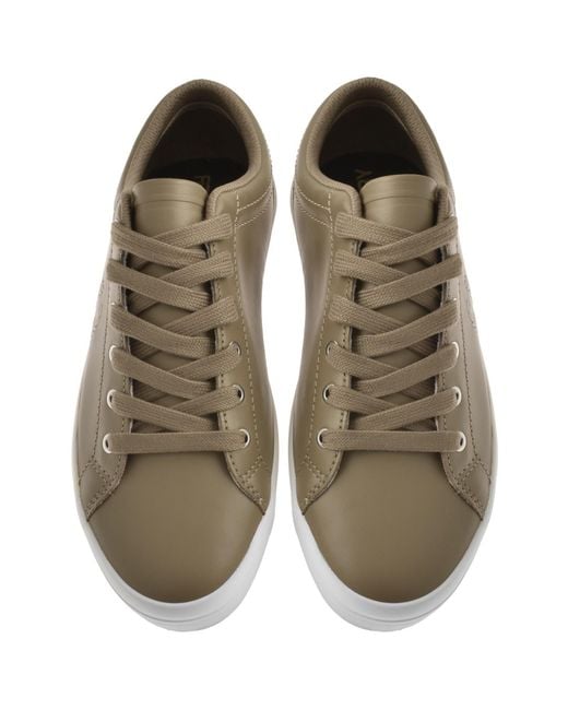 Fred Perry Brown Baseline Leather Trainers for men