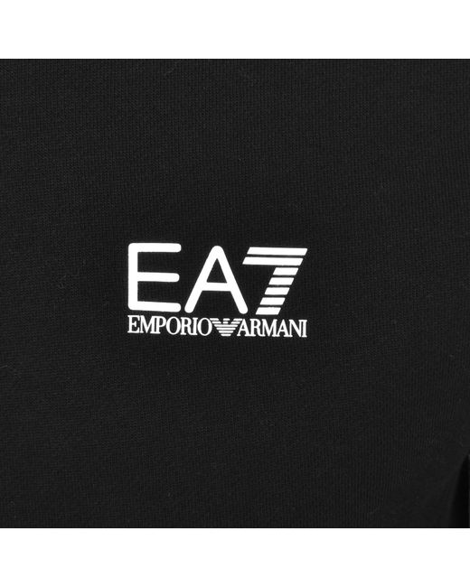 EA7 Black Emporio Armani Logo Sweatshirt for men