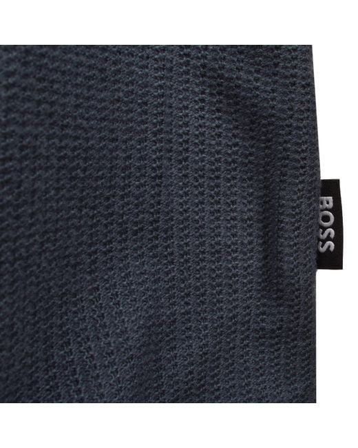 BOSS BUSINESS Blue Boss H Sidney 70 Quarter Zip Sweatshirt for men