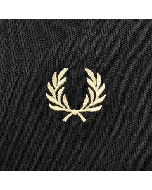 Fred Perry Black Stripe Tape Track Jacket for men