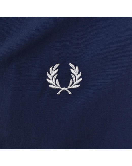 Fred Perry Blue Hooded Shell Jacket French for men