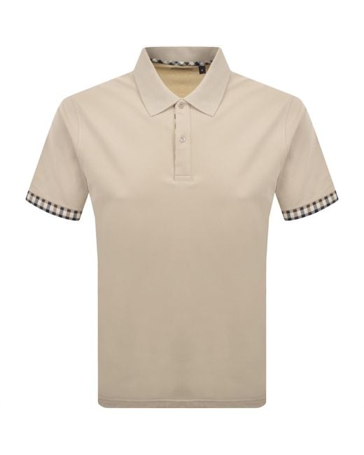 Aquascutum Natural Cc Piquet Polo T Shirt for men