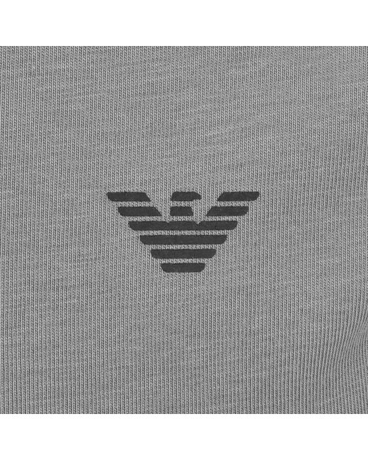Armani Gray Emporio Core Logo Band T Shirt Shade for men