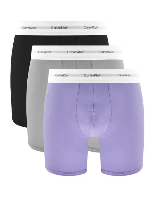 Calvin Klein Purple Underwear 3 Pack Boxer Briefs for men