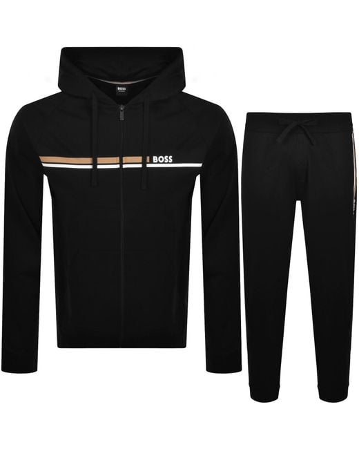BOSS BUSINESS Black Boss Authentic Tracksuit for men