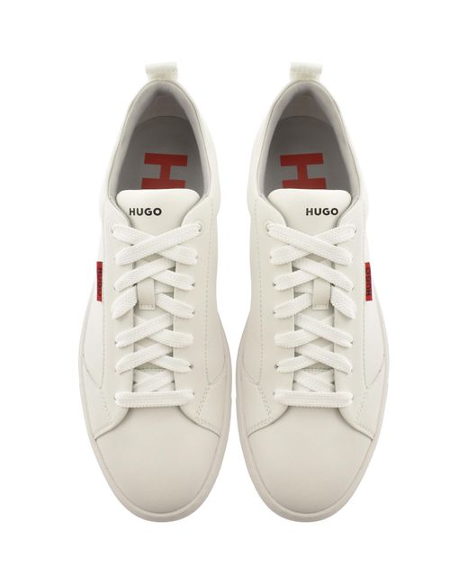 HUGO White Morrie Tennis Trainers for men