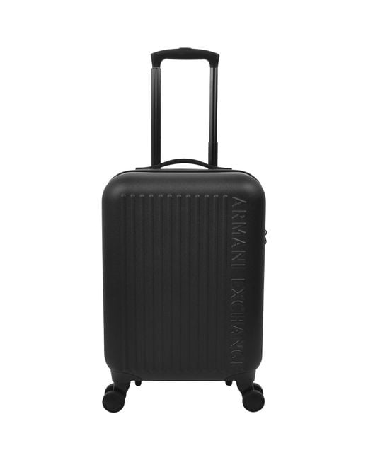 ARMANI EXCHANGE Black Maui Spinner Suitcase for men