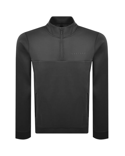 Castore Black Scuba Quarter Zip Sweatshirt for men