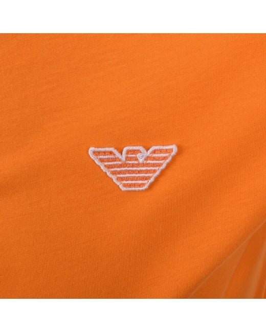 Armani Orange Emporio Short Sleeved Polo T Shirt for men