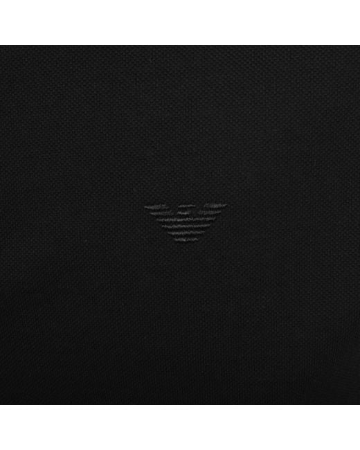 Armani Black Emporio Short Sleeved Polo T Shirt for men