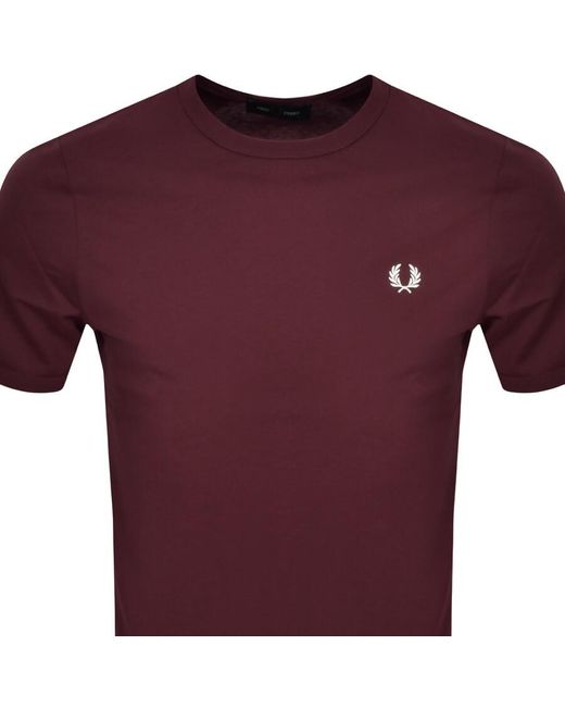 Fred Perry Purple Crew Neck T Shirt for men