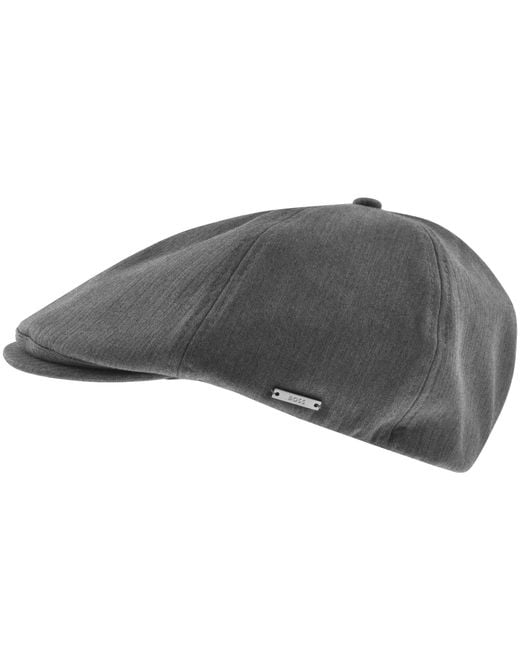 BOSS BUSINESS Gray Boss Trystan Flat Cap for men