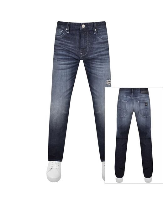 Armani Exchange Blue J16 Straight Fit Jeans for men