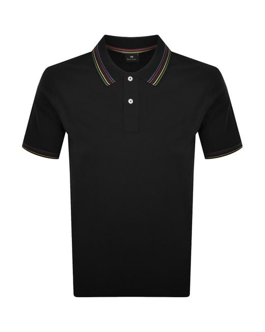Paul Smith Black Regular Fit Polo T Shirt for men
