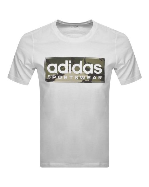 Adidas Originals Gray Adidas Sportswear Logo T Shirt for men