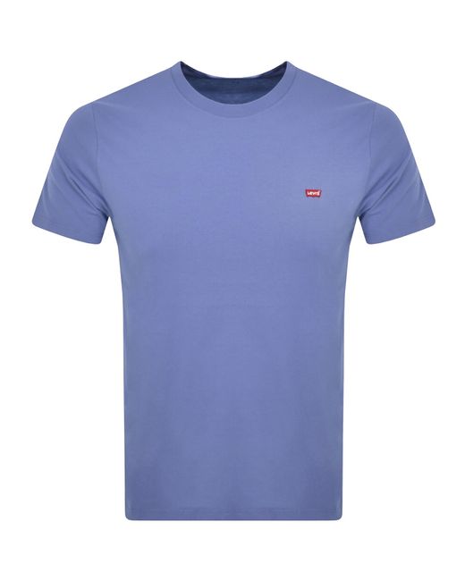Levi's Blue Original Housemark Logo T Shirt for men