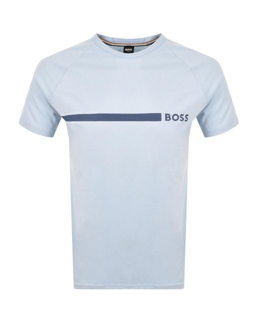 BOSS BUSINESS Blue Boss Slim Fit Beach T Shirt Light for men