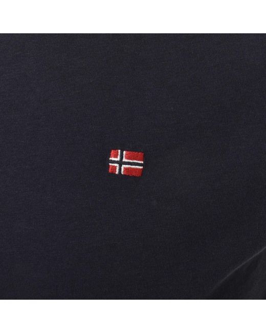 Napapijri Black Salis Sum Logo T Shirt for men