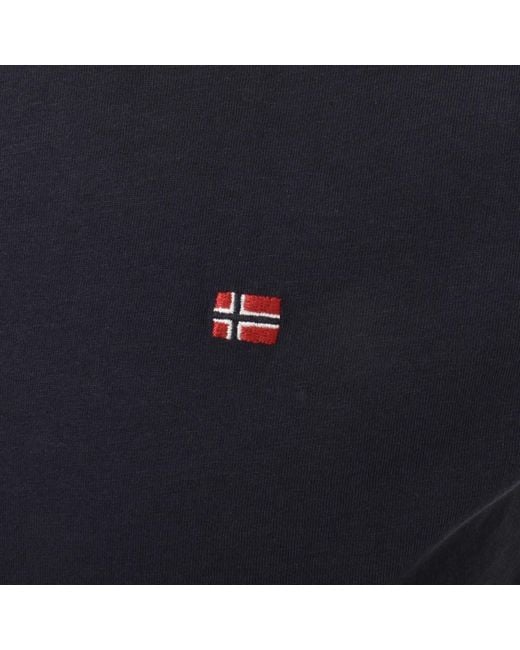 Napapijri Black Salis Sum Logo T Shirt for men