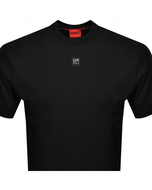 HUGO Black Dalile Crew Neck T Shirt for men