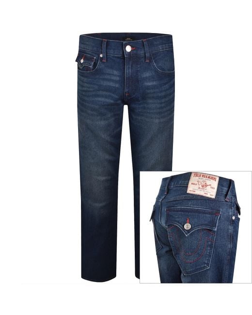 True Religion Blue Ricky Flap Jeans for men