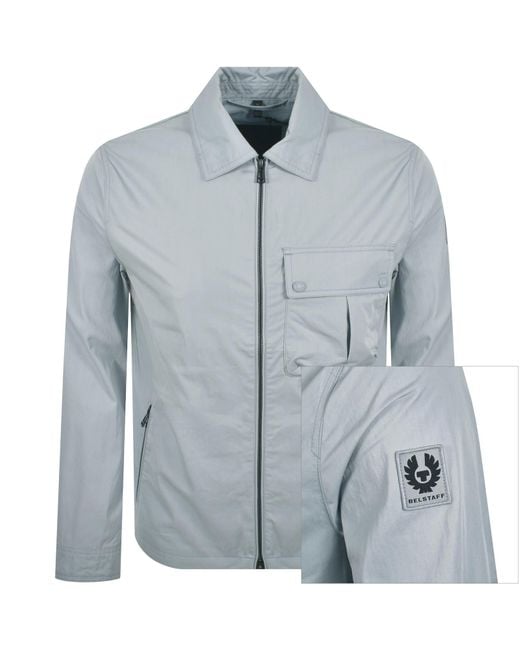 Belstaff Blue Drome Overshirt Quarry for men
