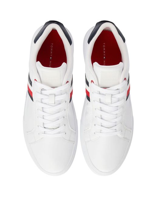 Tommy Hilfiger White Cupsole Trainers for men