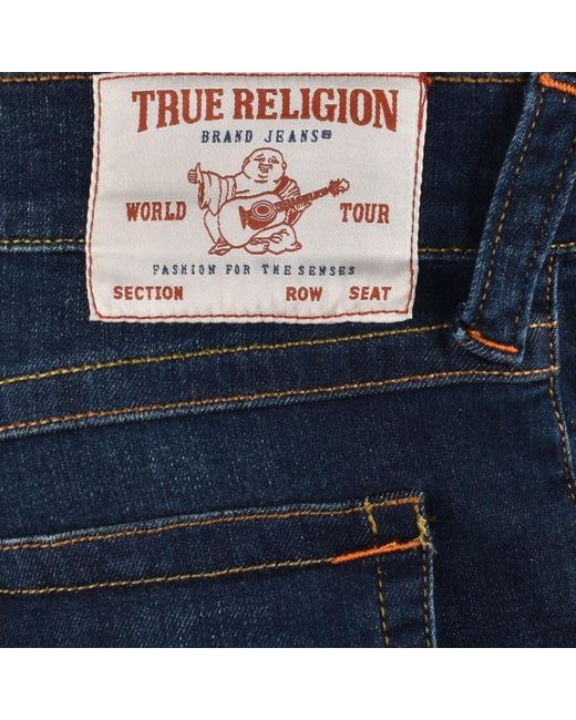 True Religion Blue Ricky Flap Dark Wash Jeans for men