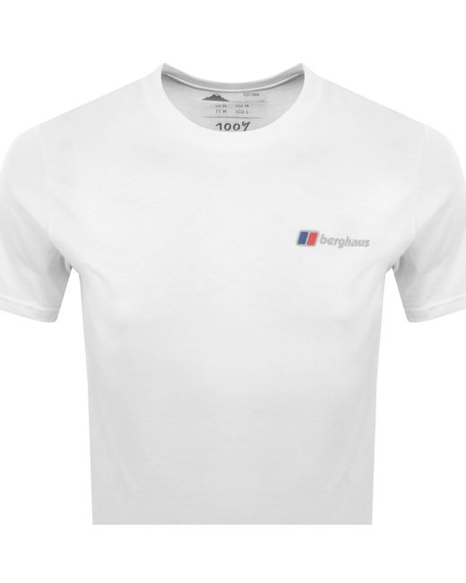 Berghaus White Front And Back Logo T Shirt for men