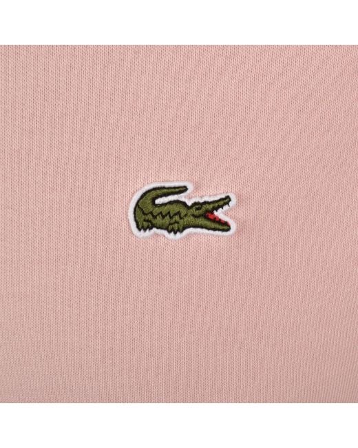 Lacoste Pink Core Logo Hoodie Rose for men