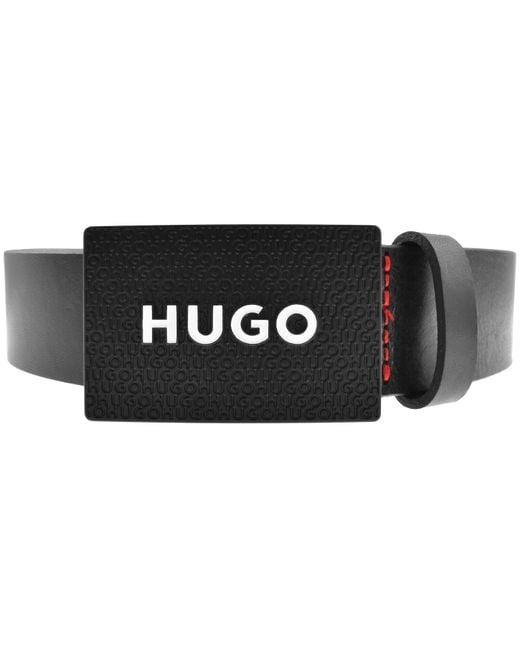 HUGO Black Logo Gilao Belt for men