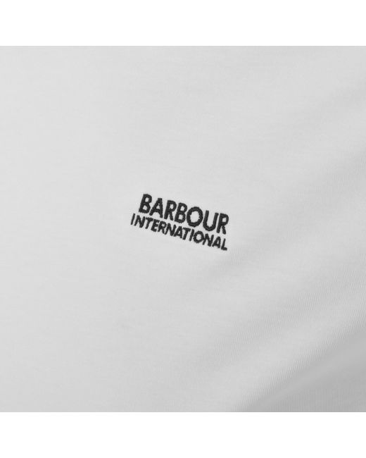 Barbour White Torque Tipped T Shirt for men