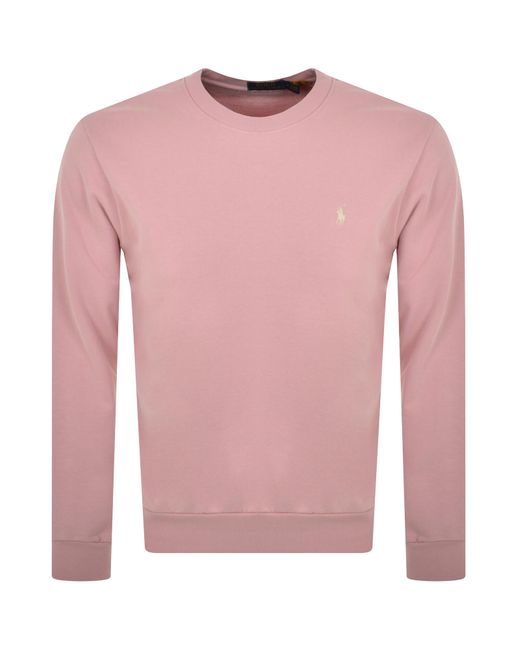 Ralph Lauren Pink Crew Neck Sweatshirt for men