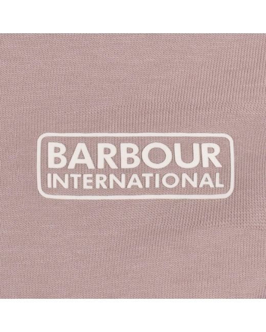 Barbour Pink Small Logo T Shirt for men