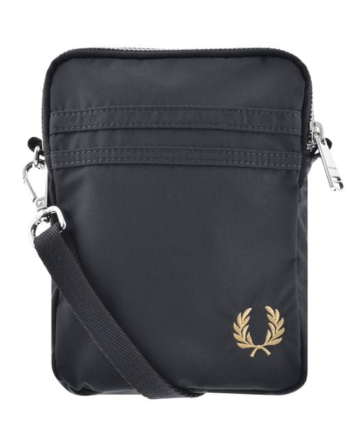 Fred Perry Black Brentham Nylon Side Bag for men