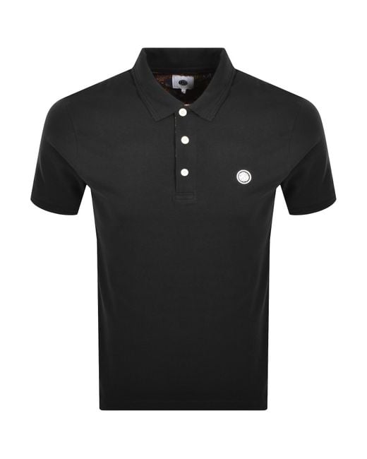 Pretty Green Paisley Placket Polo T Shirt in Black for Men Lyst UK